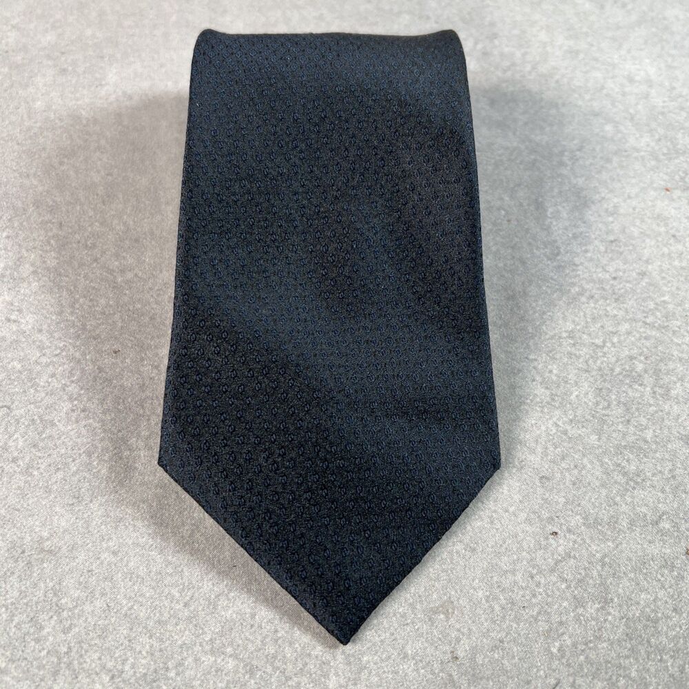 Croft & Barrow Mens Navy Blue Textured Micro Pattern Solid Necktie Formal Tie